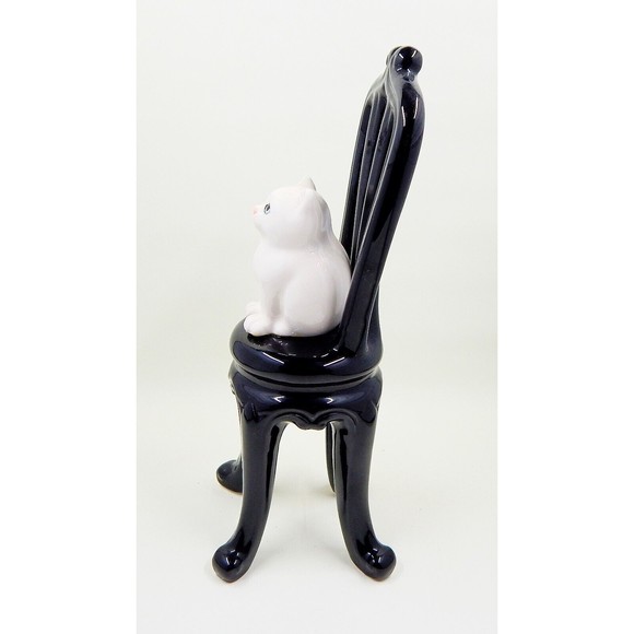 House of Global Art Harvey Knox Kingdom Kitty Cat Sitting in Chair Japan H Paint - Picture 2 of 9